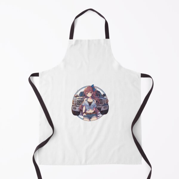 Item preview, Anime of sexy girl in shorts with truck behind. designed and sold by ArtandSmile.