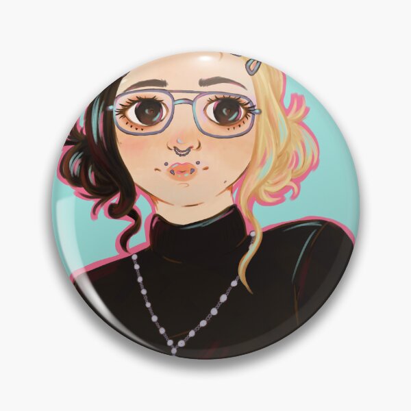 Item preview, goth nerd portrait designed and sold by skribblepixie.