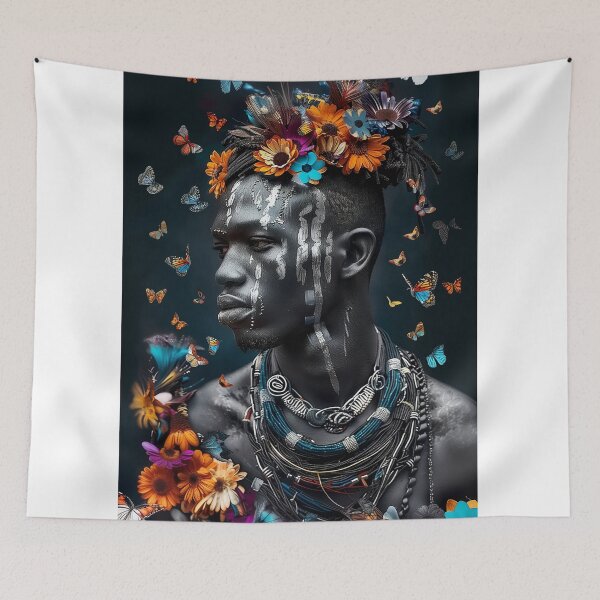 Item preview, african man and buterfly  designed and sold by Rockwpapart.