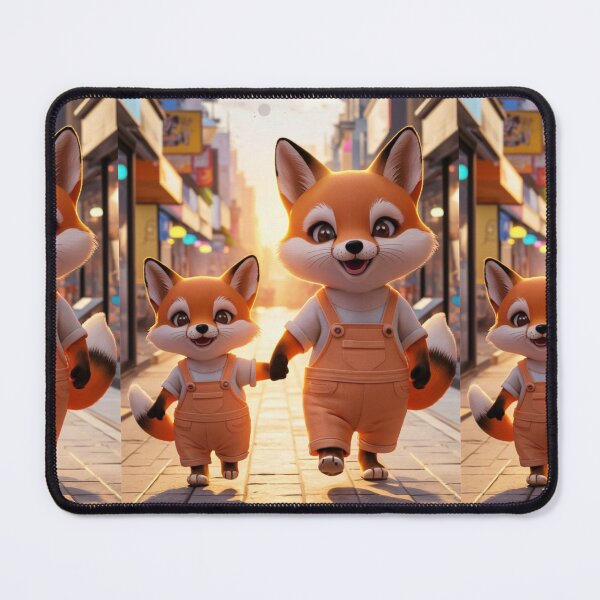 Item preview, Fox Portrait. walking down the street designed and sold by FoxVibes.