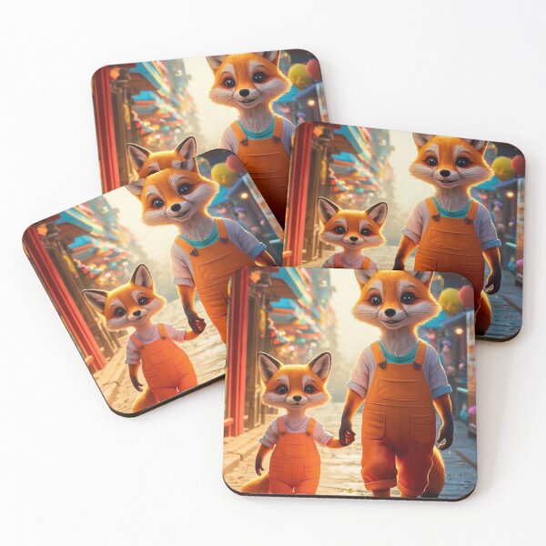 Item preview, Fox Portrait. walking down the street designed and sold by FoxVibes.