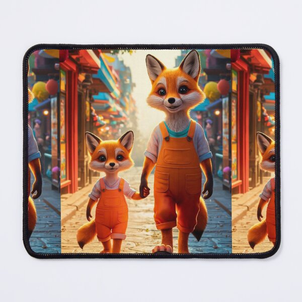 Item preview, Fox Portrait. walking down the street designed and sold by FoxVibes.