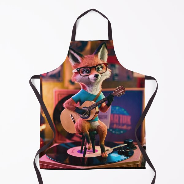 Artikelvorschau, Fuchs-Porträt. Fuchs spielt Gitarre entworfen und verkauft von FoxVibes.