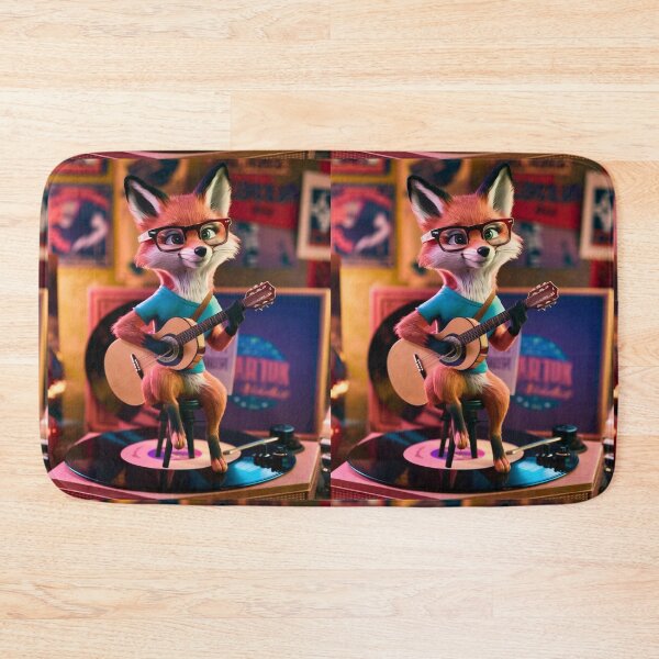 Artikelvorschau, Fuchs-Porträt. Fuchs spielt Gitarre entworfen und verkauft von FoxVibes.