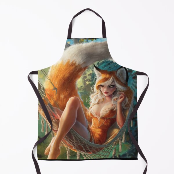 Item preview, Fox Portrait. sexy fox lady, fox person designed and sold by FoxVibes.