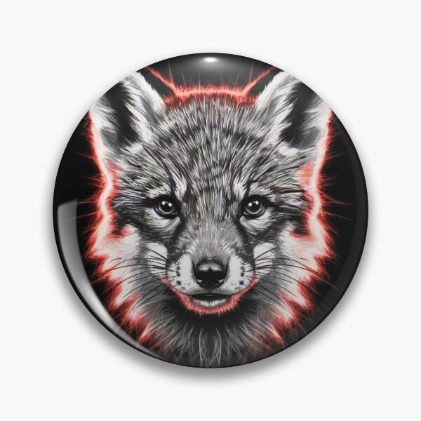 Item preview, Fox Portrait. monochrome face portrait designed and sold by FoxVibes.