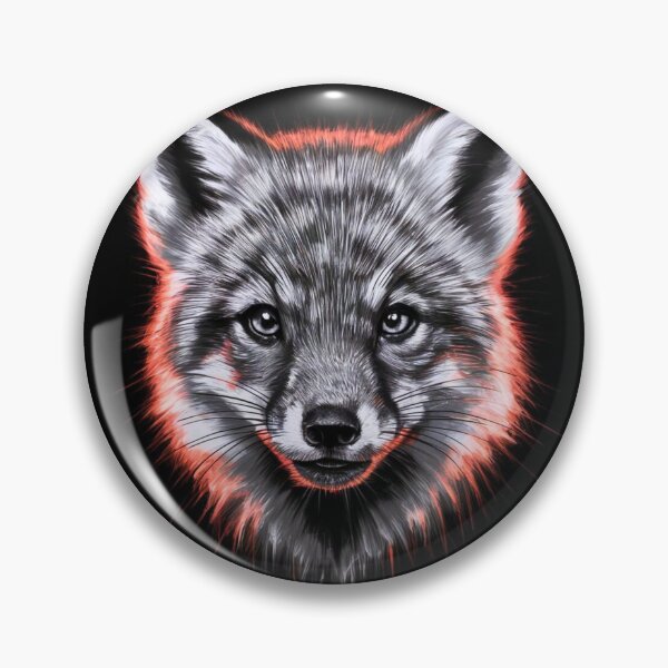 Item preview, Fox Portrait. monochrome face portrait designed and sold by FoxVibes.