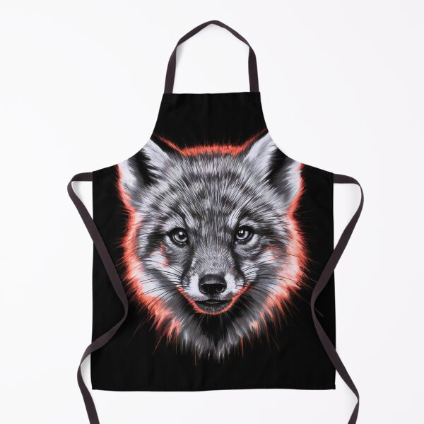 Item preview, Fox Portrait. monochrome face portrait designed and sold by FoxVibes.