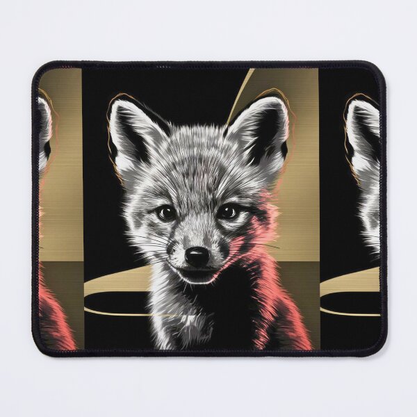 Item preview, Fox Portrait. monochrome face portrait designed and sold by FoxVibes.