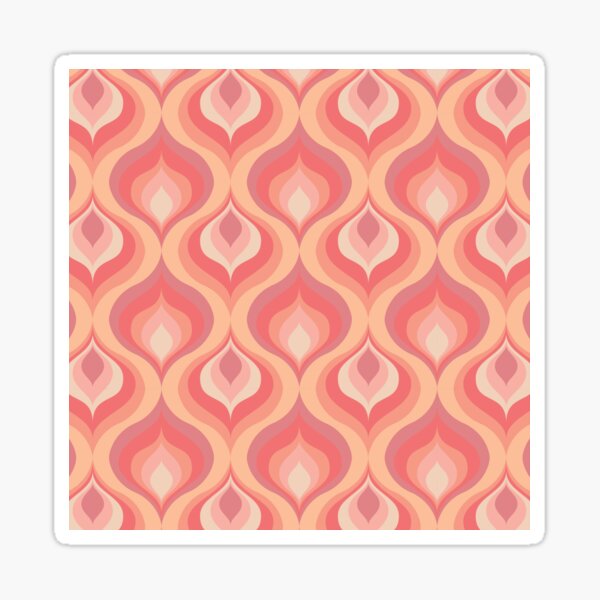 Artikel-Vorschau von Geometrisches Retro-Muster in Pfirsich-Flaum, Rosa und Elfenbein, designt und verkauft von Eyestigmatic.