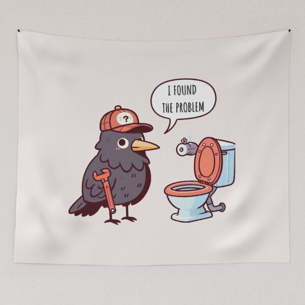 Item preview, Plumber Crow designed and sold by LemuellTrends.