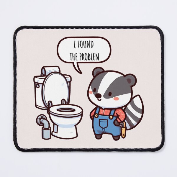 Item preview, Plumber Badger designed and sold by LemuellTrends.