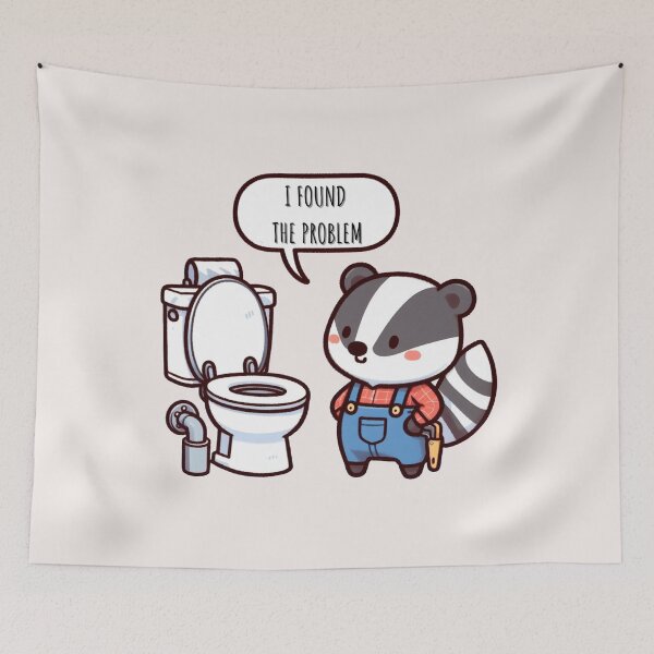 Item preview, Plumber Badger designed and sold by LemuellTrends.
