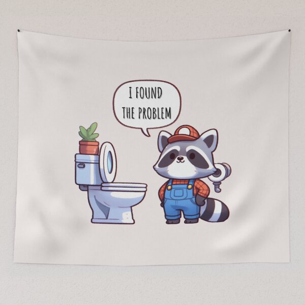 Item preview,  Plumber Raccoon designed and sold by LemuellTrends.