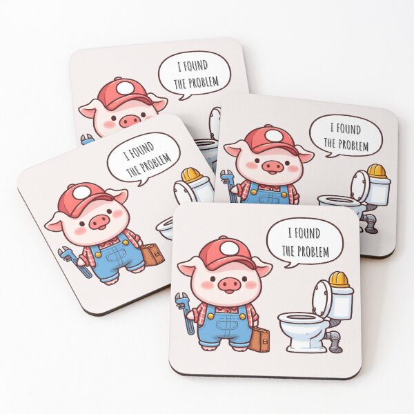 Item preview, Plumber Pig designed and sold by LemuellTrends.