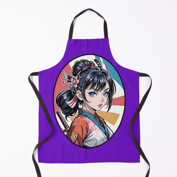 Aperçu de l'œuvre Cute Anime Samurai Warrior Girl créée et vendue par TheArtOfPat.