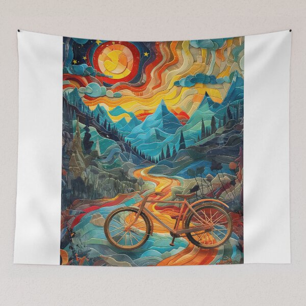 Item preview, bike art painting abstract designed and sold by Rockwpapart.