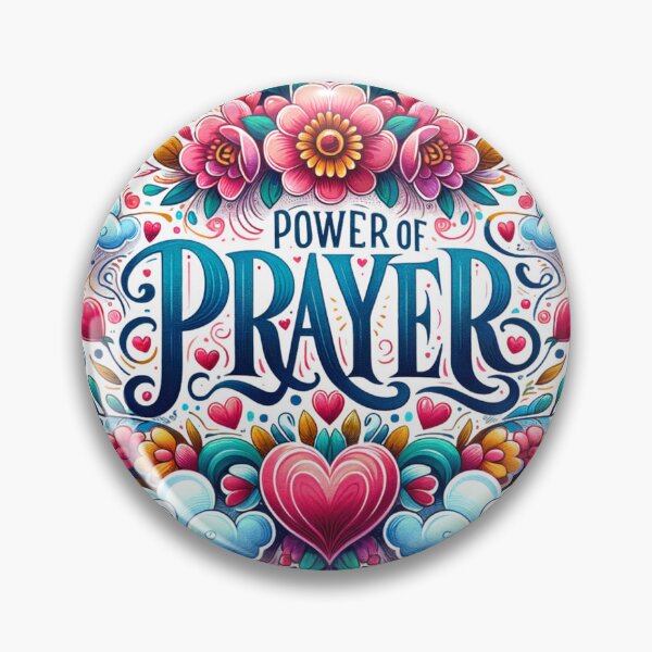 Item preview, Power of Prayer with Flowers Hearts and Clouds designed and sold by PassionforLove.