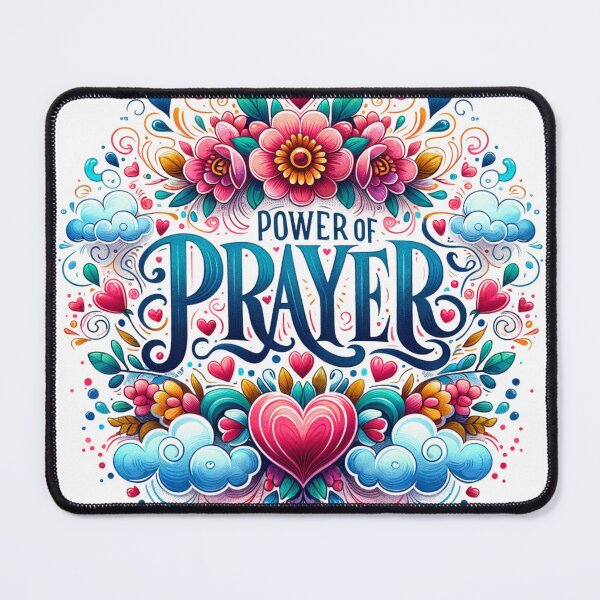 Item preview, Power of Prayer with Flowers Hearts and Clouds designed and sold by PassionforLove.