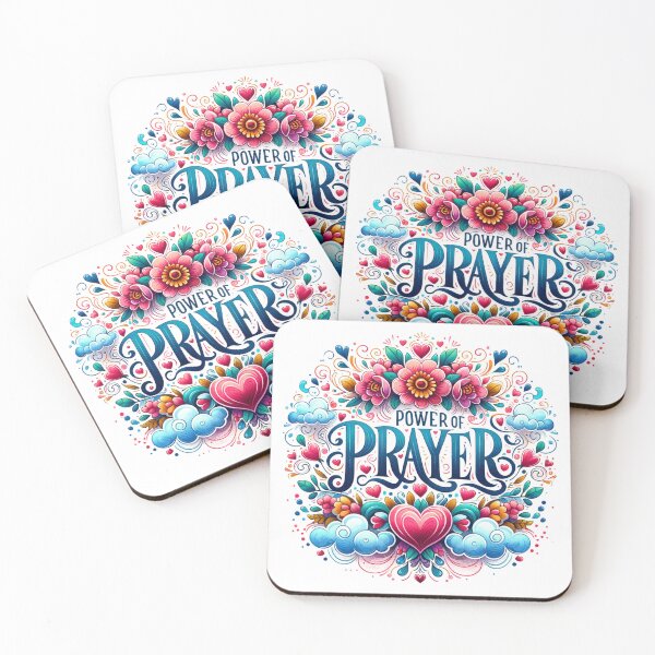 Item preview, Power of Prayer with Flowers Hearts and Clouds designed and sold by PassionforLove.