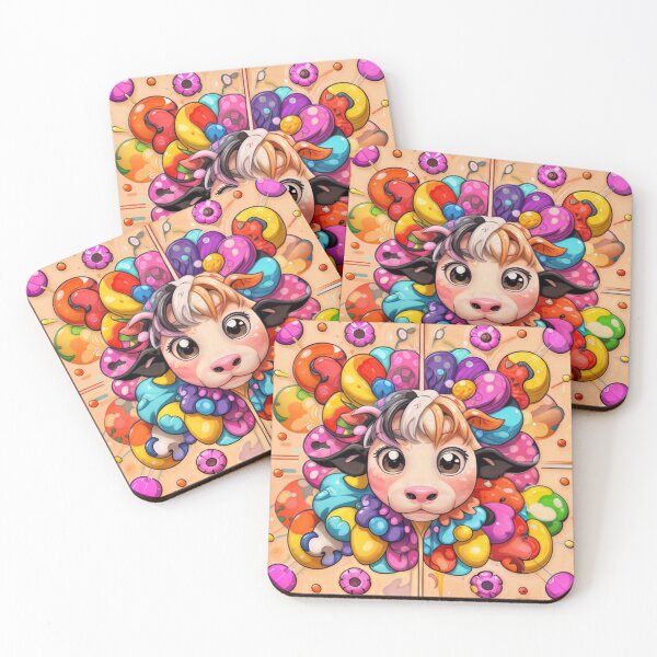Item preview, cow pattern  with rainbow designed and sold by Iiibear888.