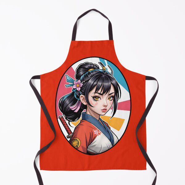 Aperçu de l'œuvre Cute Anime Samurai Warrior Girl créée et vendue par TheArtOfPat.