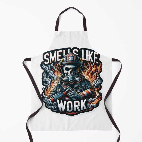 Item preview, Skeleton Firefighter Smells Like Work designed and sold by BrinaandPops.