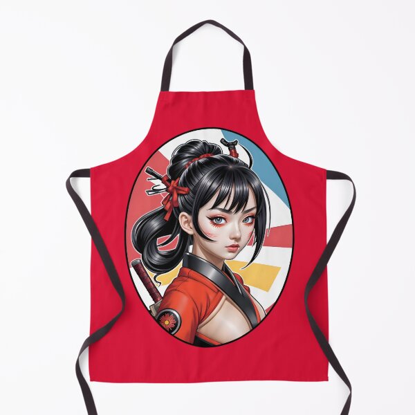 Aperçu de l'œuvre Cute Anime Samurai Warrior Girl créée et vendue par TheArtOfPat.