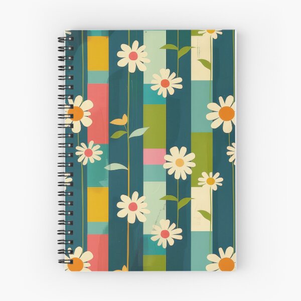 Item preview, Cute cream flowers on a colourful abstract striped background designed and sold by PrettyPinkSkies.