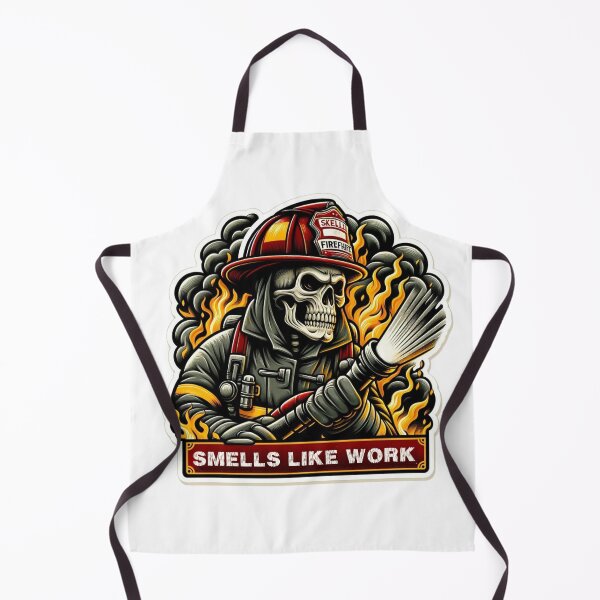 Item preview, Skeleton Firefighter Smells Like Work designed and sold by BrinaandPops.