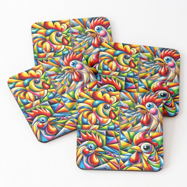 Item preview, Quad Cubist Cluckers designed and sold by CountryBreezes.