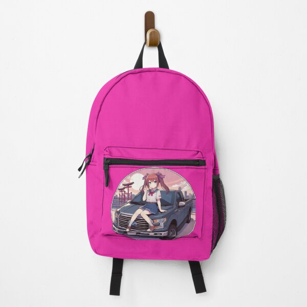 Item preview, Schoolgirl anime sitting on a truck. designed and sold by ArtandSmile.