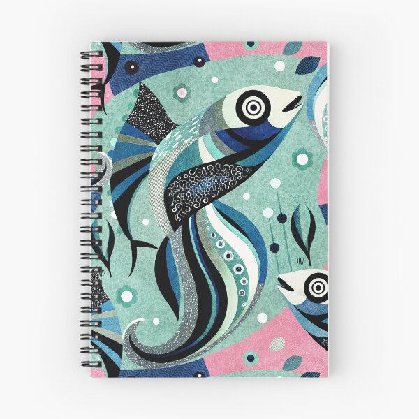 Item preview, Colorful blue abstract fish  designed and sold by Veata.