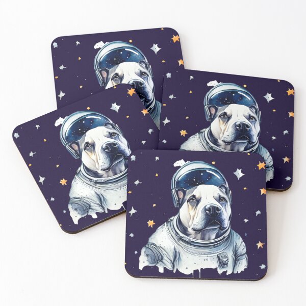 Item preview, Dogo Argentino astronaut in space designed and sold by Astralia.