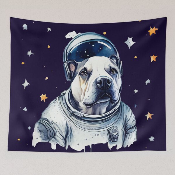 Item preview, Dogo Argentino astronaut in space designed and sold by Astralia.