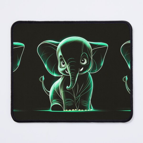 Item preview, Elephant Portrait. monochrome face portrait, emerald green designed and sold by ElephantVibes.
