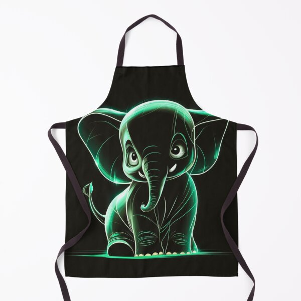 Item preview, Elephant Portrait. monochrome face portrait, emerald green designed and sold by ElephantVibes.