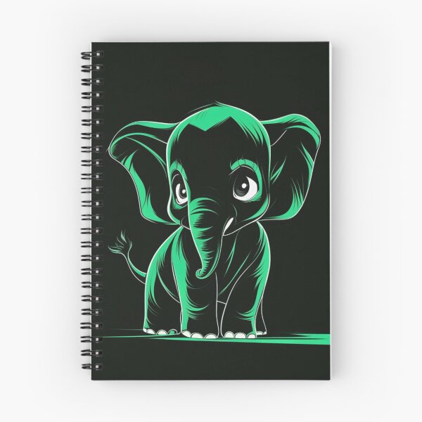 Item preview, Elephant Portrait. monochrome face portrait, emerald green designed and sold by ElephantVibes.