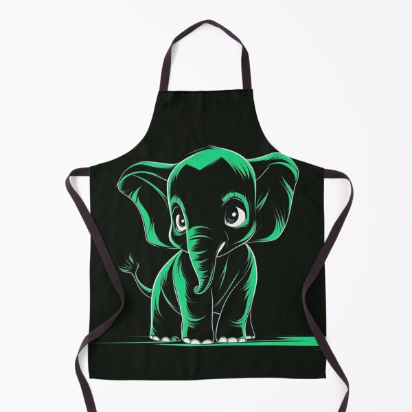 Item preview, Elephant Portrait. monochrome face portrait, emerald green designed and sold by ElephantVibes.