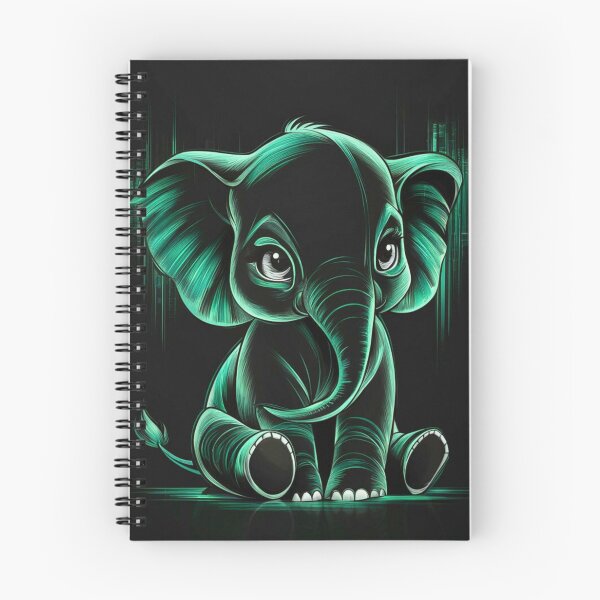 Item preview, Elephant Portrait. monochrome face portrait, emerald green designed and sold by ElephantVibes.