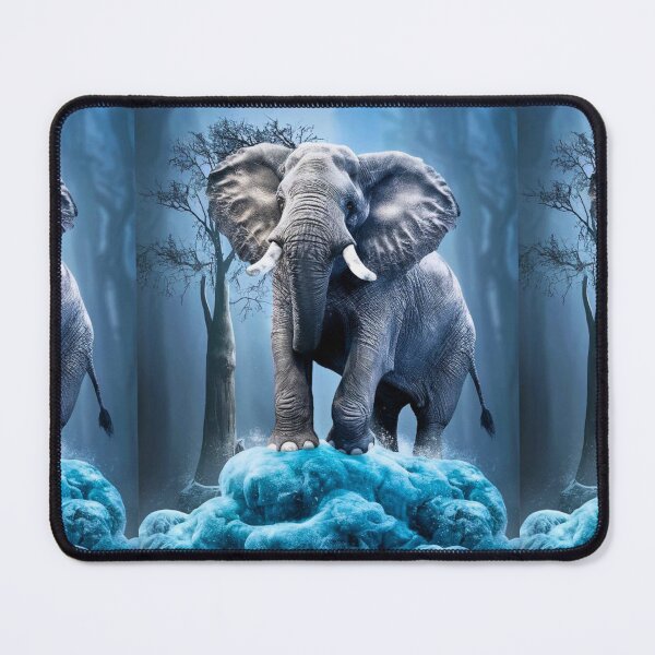 Item preview, Elephant Portrait. snow scene designed and sold by ElephantVibes.