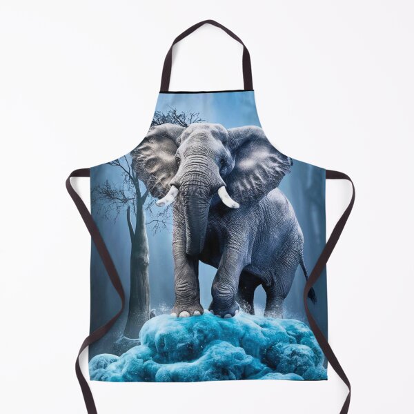 Item preview, Elephant Portrait. snow scene designed and sold by ElephantVibes.