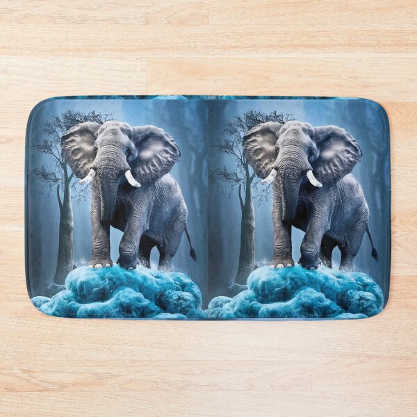 Item preview, Elephant Portrait. snow scene designed and sold by ElephantVibes.