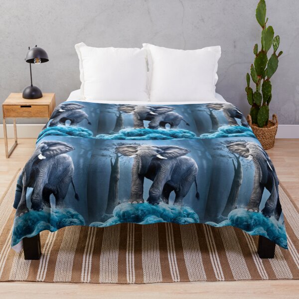Item preview, Elephant Portrait. snow scene designed and sold by ElephantVibes.