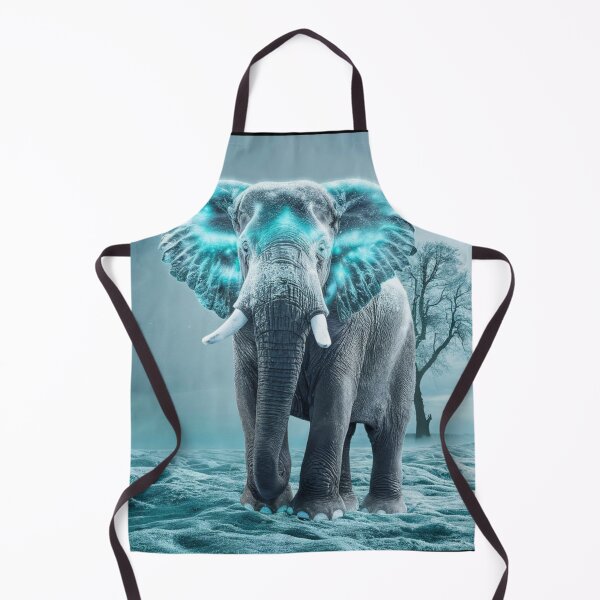 Item preview, Elephant Portrait. snow scene designed and sold by ElephantVibes.