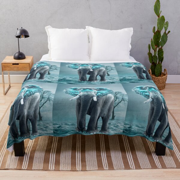 Item preview, Elephant Portrait. snow scene designed and sold by ElephantVibes.