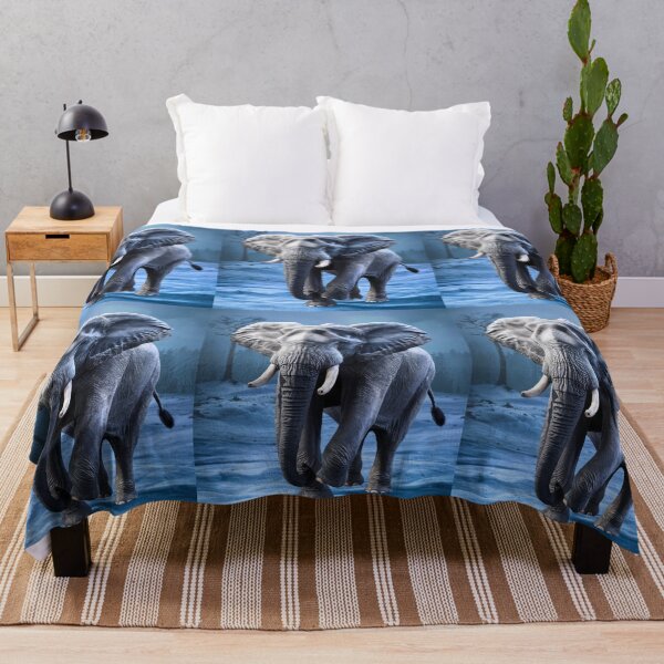 Item preview, Elephant Portrait. snow scene designed and sold by ElephantVibes.