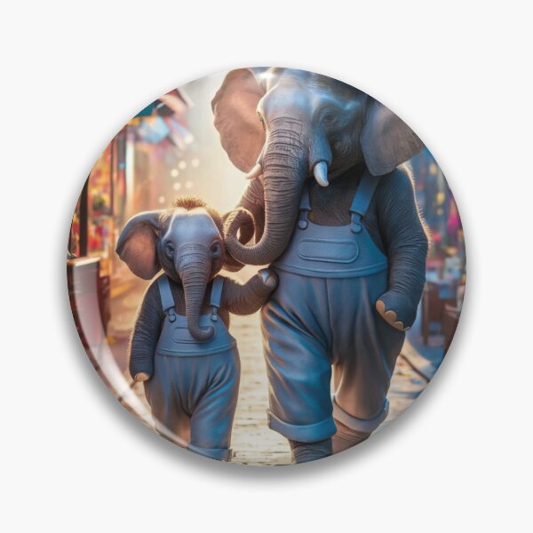Item preview, Elephant Portrait. elephant person, walking down the street designed and sold by ElephantVibes.