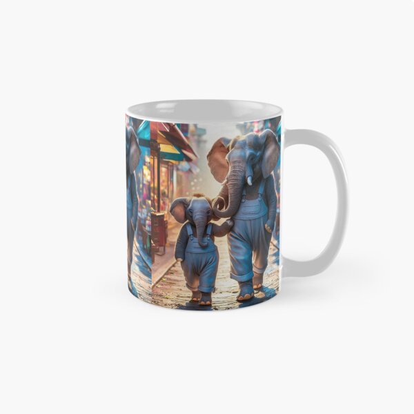 Item preview, Elephant Portrait. elephant person, walking down the street designed and sold by ElephantVibes.