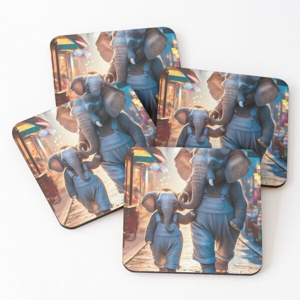 Item preview, Elephant Portrait. elephant person, walking down the street designed and sold by ElephantVibes.